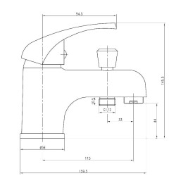 Robinet Bain / Douche Garis Nova - Mitigeur monocommande