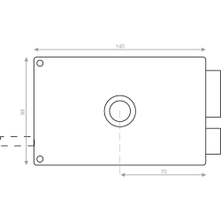 Serrure en applique Héraclès monopoint, à tirage, cylindre SR