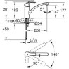 Robinet évier Grohe Eurosmart - Mitigeur monocommande