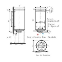 Chauffe-eau électrique 100l Atlantic vertical blindé