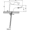 Robinet métallique mitigeur bain-douche monotrou ALTERNA CONCERTO 4