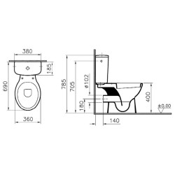 W.C. Bi-bloc Vitra