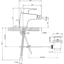 Robinet Alterna Concerto 4 pour Bidet - Mitigeur monocommande