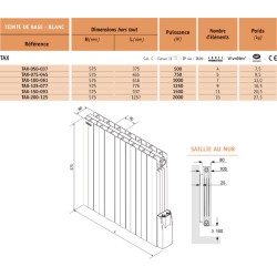 Radiateur électrique Acova Atoll 500 W