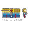 Cylindre de serrure double entrée Vachette Radial NT+ - Profil Européen 32x32mm