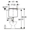 Réservoir blanc, double touche bas, Geberit, pour W.C.