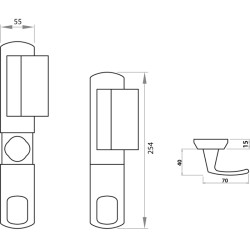 Pack sécurité : Poignée de protection magnétique, Héraclès Salomé™ - Argent + Cornières anti-pinces avec couleur aux choix