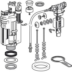 Mécanisme de chasse d'eau universel, Geberit Simple touche Nemo solo IMPULS 590