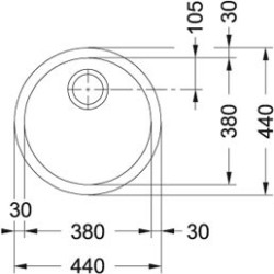 Evier en inox, Franke Rotondo, à encastrer ⌀440