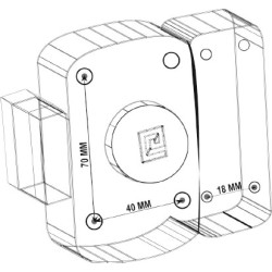 Verrou de sureté à bouton Héraclès Y8 - Cylindre de 50 mm