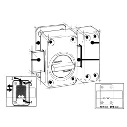 Verrou à bouton Vachette Radial NT - 45 mm