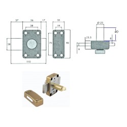 Verrou double entrée Bricard Bloctout