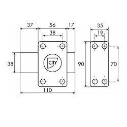 Verrou double entrée Bricard Bloctout