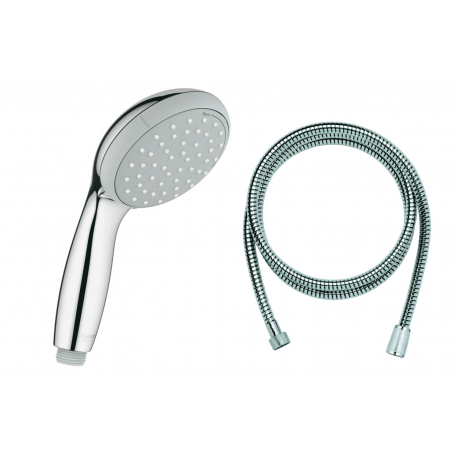 Pack Douchette 2 jets Grohe Tempesta + flexible Grohe 1m50