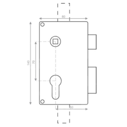 Serrure 3 points en applique JPM Keso 4000 S Ω fournie/posée