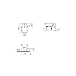 Bidet Vitra Normus + Robinet mitigeur bidet Garis Nova