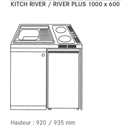 Pack Kitchenette Franke River 1000x600 + Robinet Garis Nova