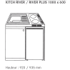 Pack Kitchenette Franke River 1000x600 + Robinet Garis Nova