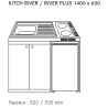 Pack Kitchenette Franke River 1400x600 + Robinet Grohe Eurosmart