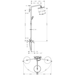 Colonne de douche complète Hansgrohe Showerpipe Croma 220