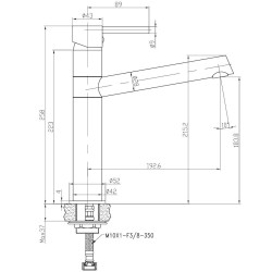 Robinet lavabo pour vasque Garis Ondys - Mitigeur monocommande réhaussé