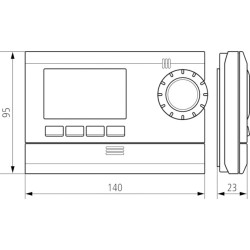 Thermostat digital sans fil Theben Ramsès 811 Top 2