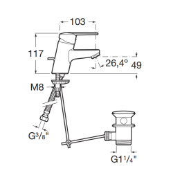 Robinet lavabo Roca Victoria - Mitigeur monocommande