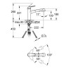 Robinet évier Grohe Eurodisc Cosmopolitan - Mitigeur monocommande