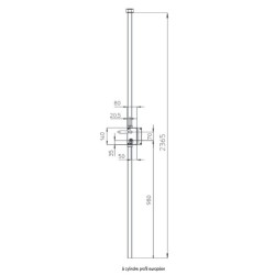 Serrure en applique Bricard Série 73 A2P* 3 points + cylindre européen Bricard Chifral S2